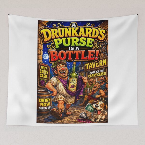 Item preview, A DRUNKARD'S PURSE IS A BOTTLE designed and sold by Smoothseer.