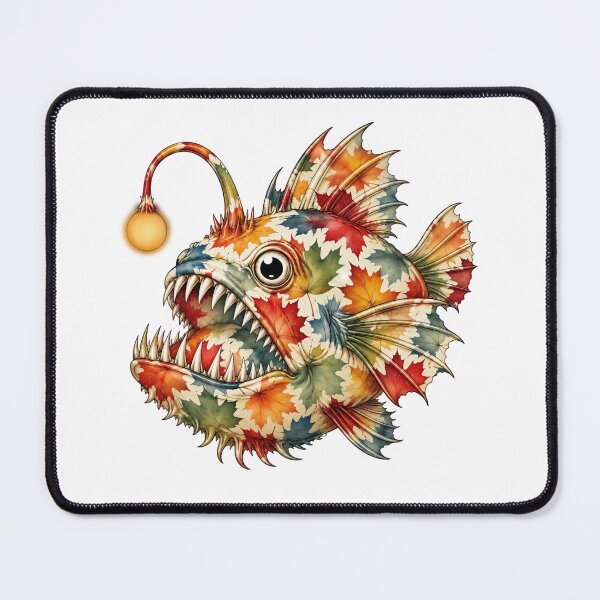 Item preview, Colorful Anglerfish | Ocean Autumn Maples Art Collection designed and sold by Zaru Art Studio.