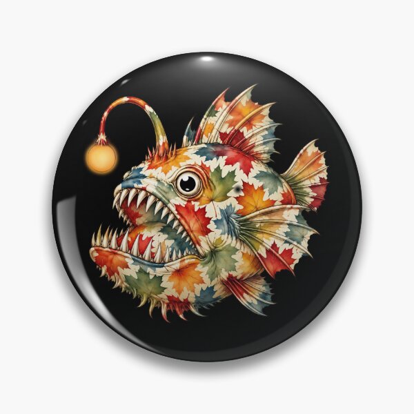 Item preview, Colorful Anglerfish | Ocean Autumn Maples Art Collection designed and sold by Zaru Art Studio.