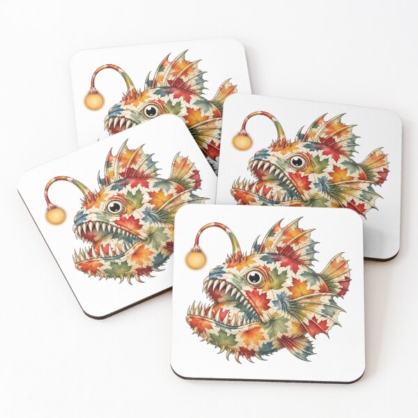 Item preview, Colorful Anglerfish | Ocean Autumn Maples Art Collection designed and sold by Zaru Art Studio.