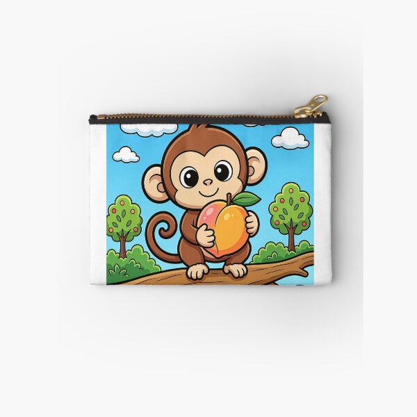 Item preview, Cute Baby Monkey and Favorite Fruit designed and sold by Pim-Crystal.