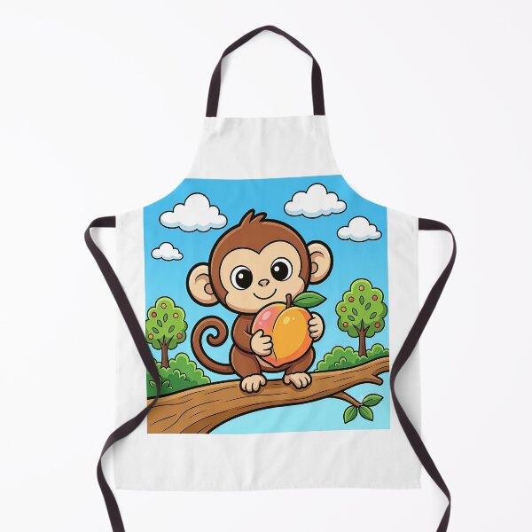 Item preview, Cute Baby Monkey and Favorite Fruit designed and sold by Pim-Crystal.