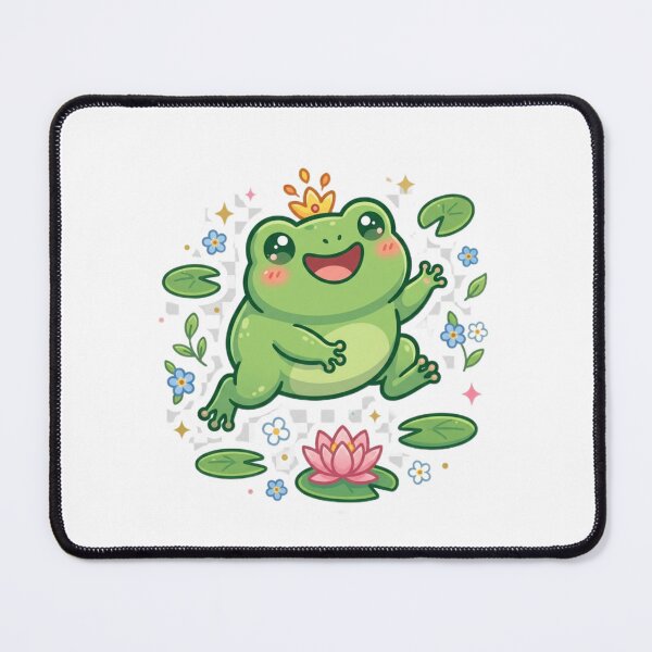 Item preview, Adorable Frog Prince with Flower Crown & Lily Pads designed and sold by Tinydoodlenest .