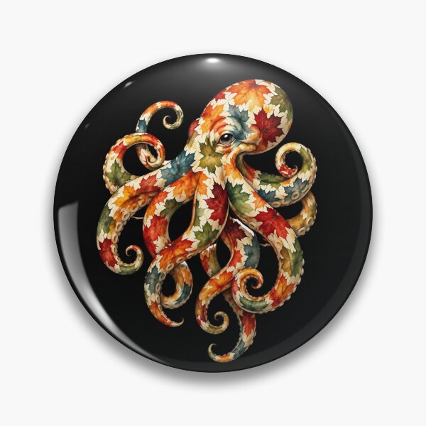 Item preview, Colorful Ocean Octopus | Ocean Autumn Maples Art Collection designed and sold by Zaru Art Studio.
