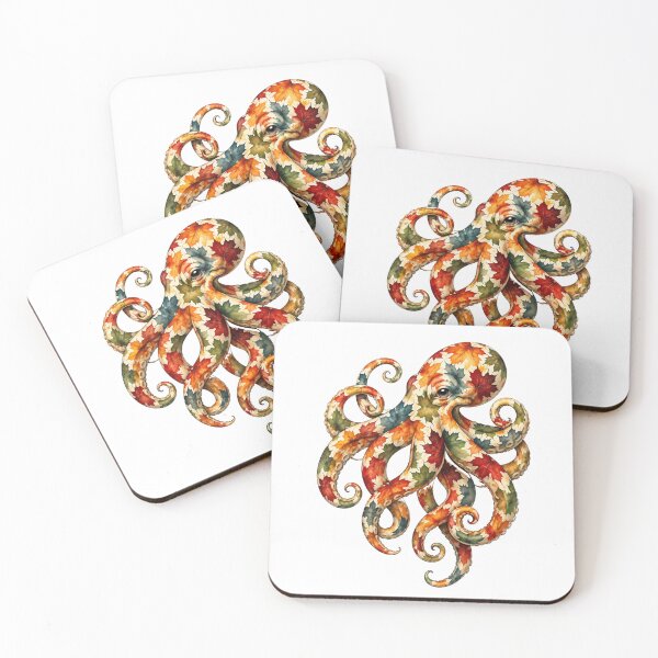 Item preview, Colorful Ocean Octopus | Ocean Autumn Maples Art Collection designed and sold by Zaru Art Studio.