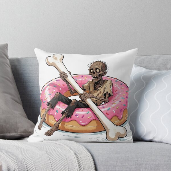 Item preview, Zombie Rowing Donut Pool Float Art designed and sold by The Mellonaire.
