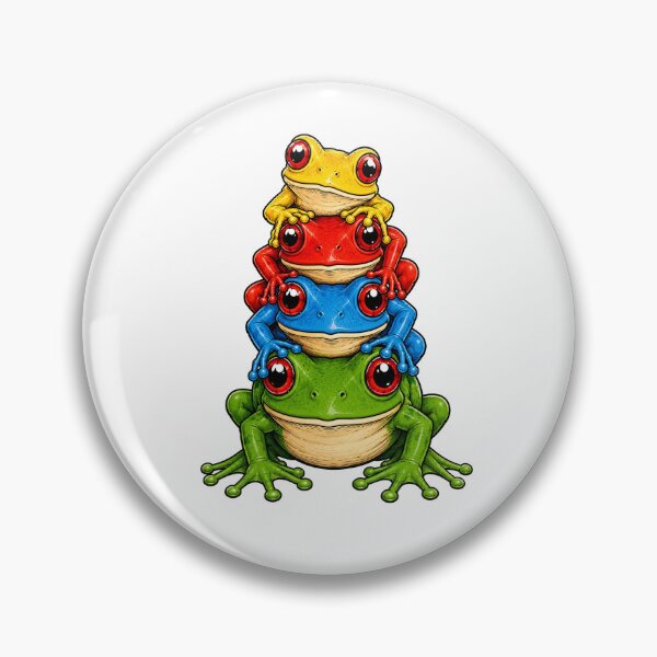 Item preview, Cute Kawaii Frog Pile design designed and sold by BornBorn.