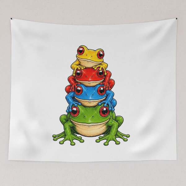 Item preview, Cute Kawaii Frog Pile design designed and sold by BornBorn.