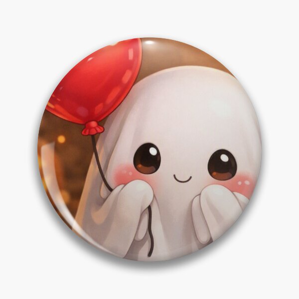 Item preview, Adorable Ghost Holding Balloon Spooky Cute designed and sold by Ink-verse-.