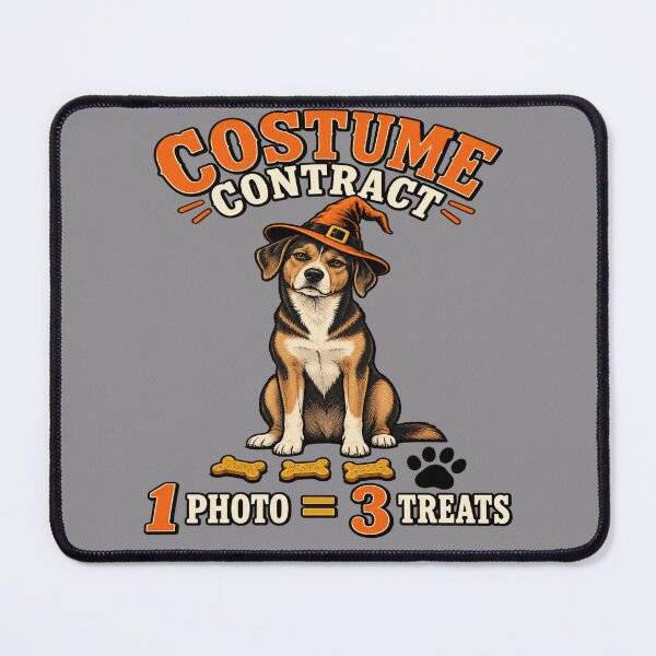 Item preview, Funny Halloween Dog Mom Costume Contract designed and sold by POD DYNASTY | Original Print On Demand T-Shirt Graphics.