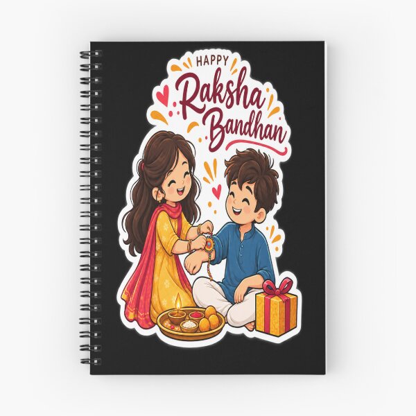 Item preview, Happy Raksha Bandhan Cute Brother Sister Illustration designed and sold by Soffar-So-good.
