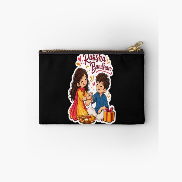 Item preview, Happy Raksha Bandhan Cute Brother Sister Illustration designed and sold by Soffar-So-good.