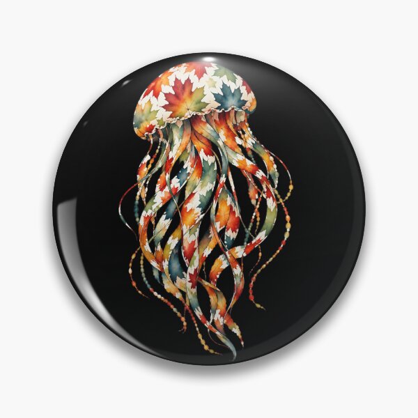 Item preview, Colorful Sea Jellyfish | Ocean Autumn Maples Art Collection designed and sold by Zaru Art Studio.