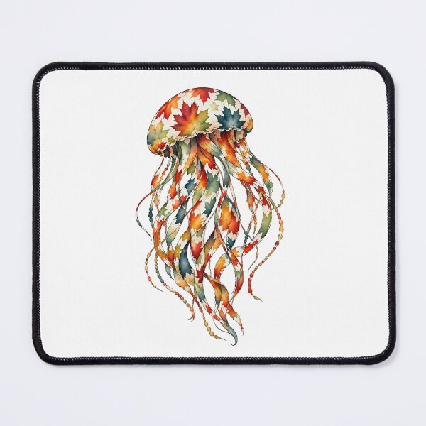 Item preview, Colorful Sea Jellyfish | Ocean Autumn Maples Art Collection designed and sold by Zaru Art Studio.