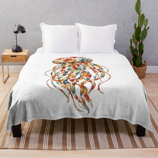 Item preview, Colorful Sea Jellyfish | Ocean Autumn Maples Art Collection designed and sold by Zaru Art Studio.