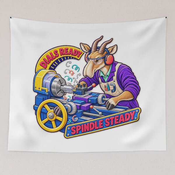 Item preview, Labor Day Saiga Machinist – Dials Ready Spindle Steady Embroidery Design designed and sold by Jaani-T.