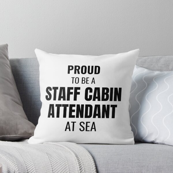 Item preview, Proud to be a Staff Cabin Attendant at Sea (Black) designed and sold by ShipCrewNation.