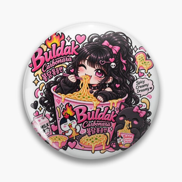 Item preview, Goth Food Gremlin Loves Buldak Carbonara designed and sold by AnnekeJordaan.