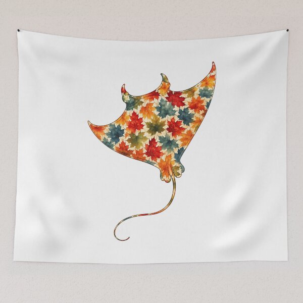 Item preview, Colorful Manta Ray | Ocean Autumn Maples Art Collection designed and sold by Zaru Art Studio.