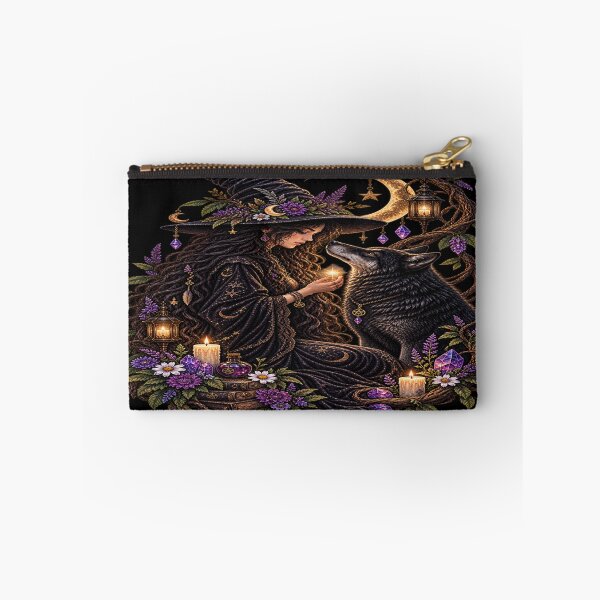 Item preview, Moonbound Witch & Her Mystic Wolf designed and sold by Losthope Creations.