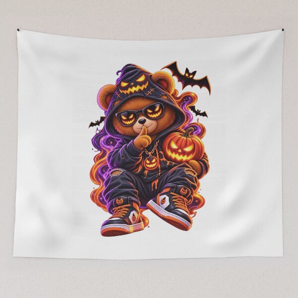 Item preview, Spooky Halloween Teddy Bear – Pumpkin Witch Bear Streetwear designed and sold by ArtSpark Studio.