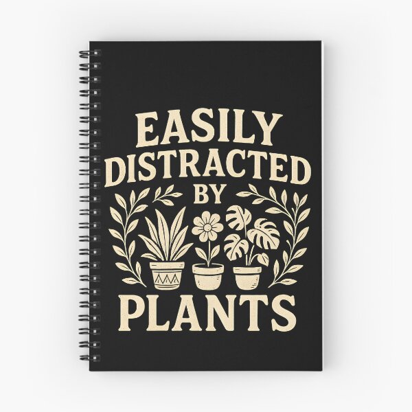 Item preview, Easily Distracted By Plants Funny Gardening Humor Houseplants Lover Retro designed and sold by Photo-Sphere101.