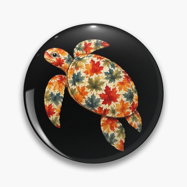 Item preview, Colorful Sea Turtle | Ocean Autumn Maples Art Collection designed and sold by Zaru Art Studio.