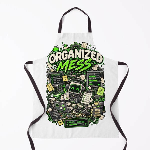 Item preview, Organized Mess – Retro Pixel Chaos Humor designed and sold by Mad Factory Designs.