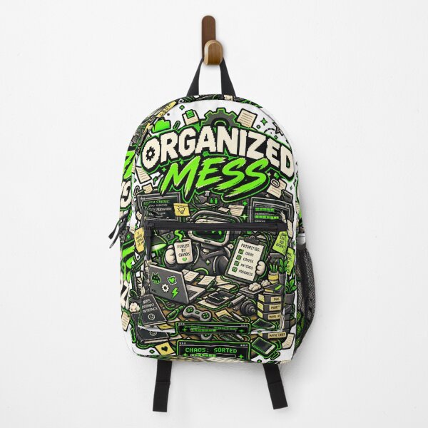 Item preview, Organized Mess – Retro Pixel Chaos Humor designed and sold by Mad Factory Designs.