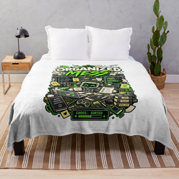 Item preview, Organized Mess – Retro Pixel Chaos Humor designed and sold by Mad Factory Designs.