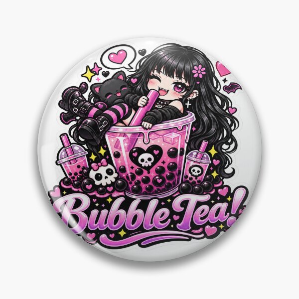 Item preview, Goth Food Gremlin Loves Bubble Tea designed and sold by AnnekeJordaan.