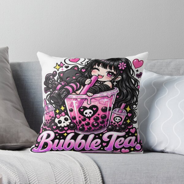 Item preview, Goth Food Gremlin Loves Bubble Tea designed and sold by AnnekeJordaan.