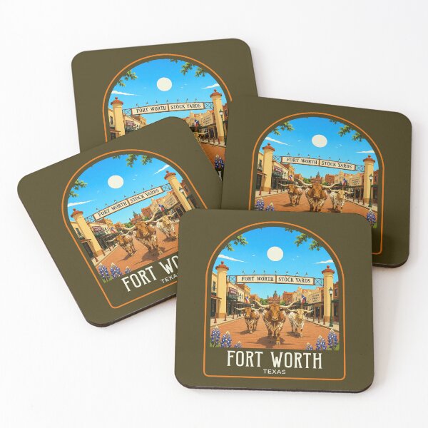Item preview, Fort Worth Vintage Travel Illustration designed and sold by HomeLivingCo.