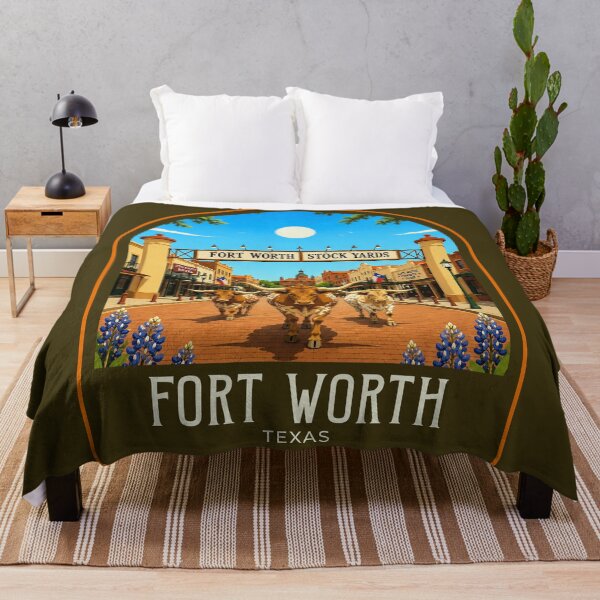 Item preview, Fort Worth Vintage Travel Illustration designed and sold by HomeLivingCo.