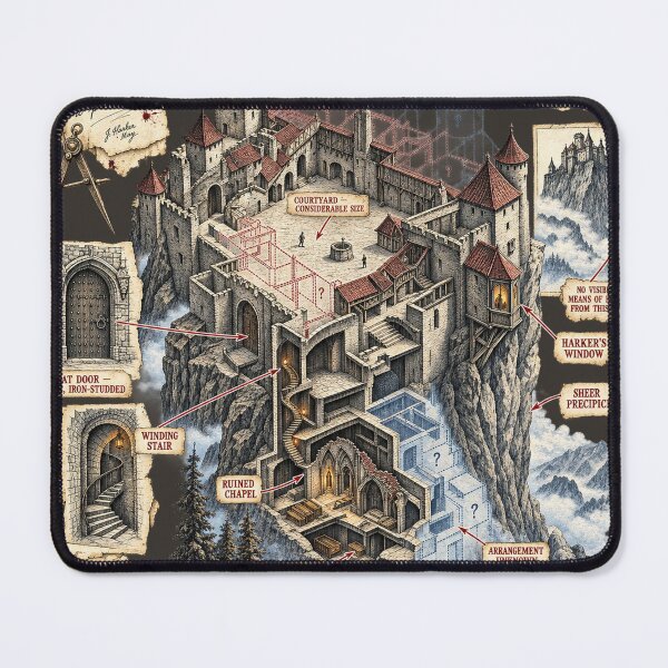 Item preview, Castle Dracula — Jonathan Harker’s Architectural Study designed and sold by The Baker Street Collection.
