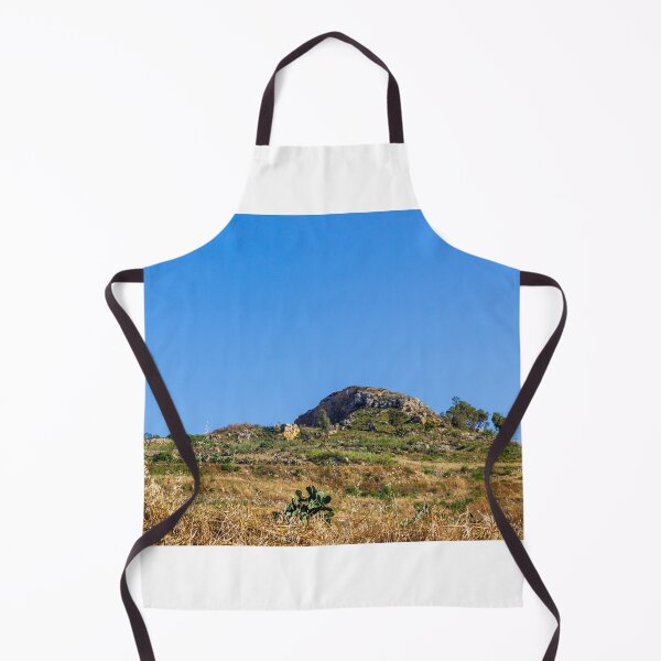 Item preview, Sunny Mediterranean Hill Landscape With Rocky Outcrop, Terraced Countryside And Dry Grass Under Blue Sky designed and sold by Nmallia.