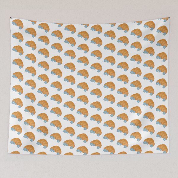 Item preview, Cute French Croissant with Blue Flowers designed and sold by ArtNova17.