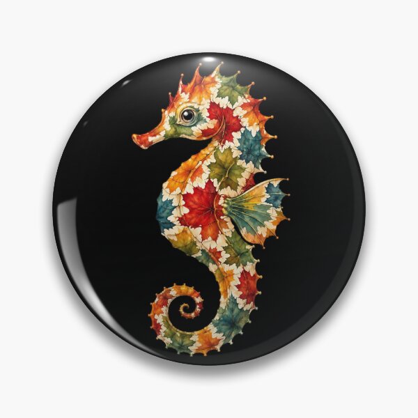 Item preview, Colorful Sea Seahorse | Ocean Autumn Maples Art Collection designed and sold by Zaru Art Studio.