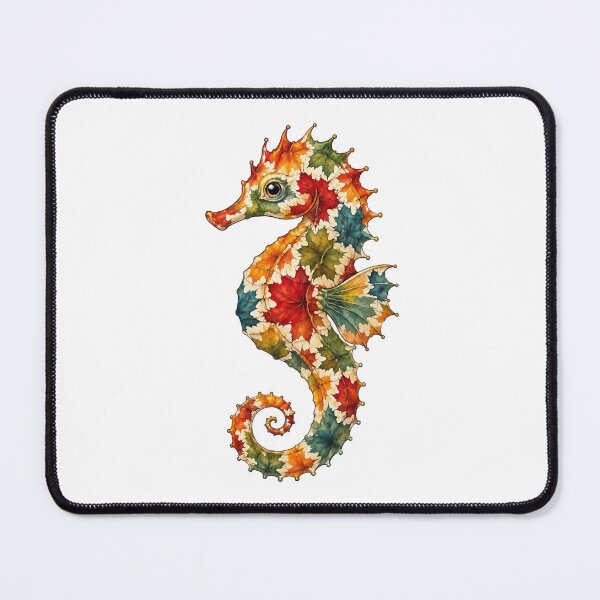 Item preview, Colorful Sea Seahorse | Ocean Autumn Maples Art Collection designed and sold by Zaru Art Studio.