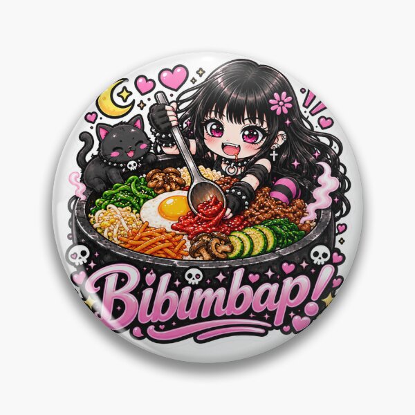 Item preview, Goth Food Gremlin Loves Bibimbap designed and sold by AnnekeJordaan.