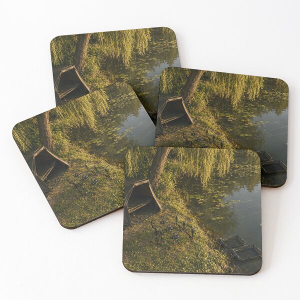 Item preview, Carp Fishing Bivvy Camp Real Scenery - Premium Angling Art designed and sold by GeekAnglerStore.