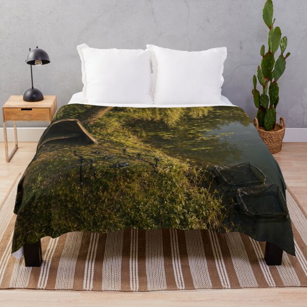 Item preview, Carp Fishing Bivvy Camp Real Scenery - Premium Angling Art designed and sold by GeekAnglerStore.