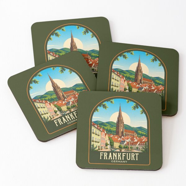 Item preview, Freiburg Vintage Travel Illustration designed and sold by HomeLivingCo.