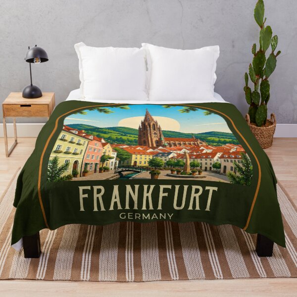 Item preview, Freiburg Vintage Travel Illustration designed and sold by HomeLivingCo.