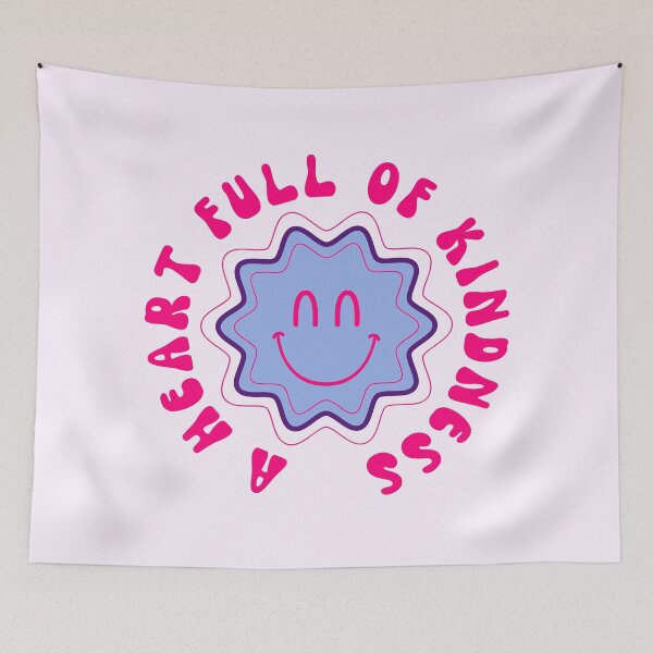 Item preview, A Heart Full of Kindness - Retro Groovy Smiley Face designed and sold by MiaBellaGirl.