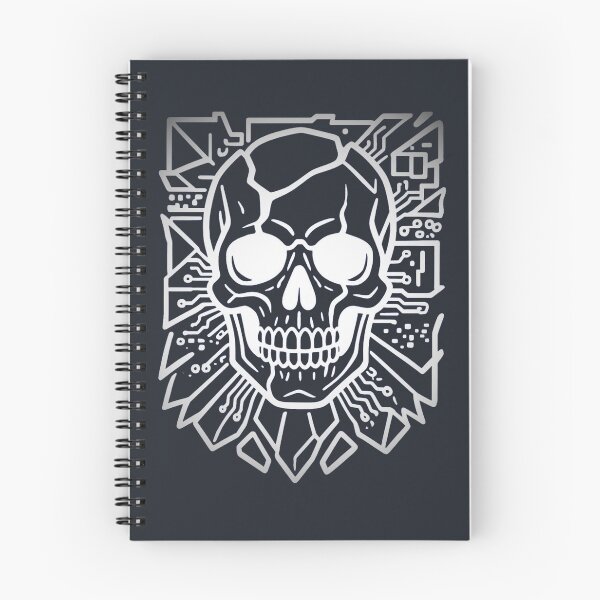 Item preview, Cyberpunk Circuit Board Skull Tech Hacker Geometric Sci-Fi Line Art designed and sold by MarCinu Art.