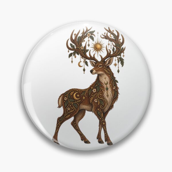 Item preview, Mystical stag with moon and stars designed and sold by KayalieCraft.