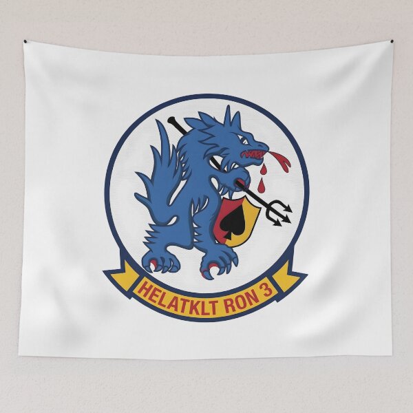Item preview, US Navy HA(L)-3 "Seawolves" Helicopter Attack Squadron Light 3 Patch designed and sold by CharlieDesings.