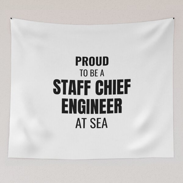 Item preview, Proud to be a Staff Chief Engineer at Sea (Black) designed and sold by ShipCrewNation.