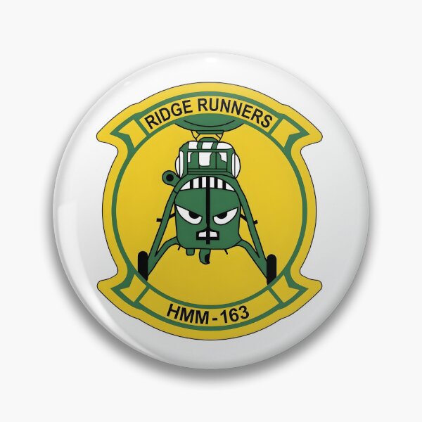Item preview, US Marine Corps HMM-163 "Ridge Runners" Squadron Patch designed and sold by CharlieDesings.